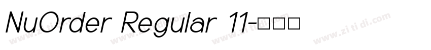 NuOrder Regular 11字体转换